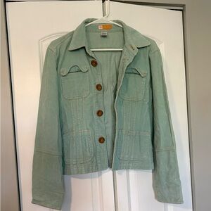 Tulle Light Green Corduroy Jacket